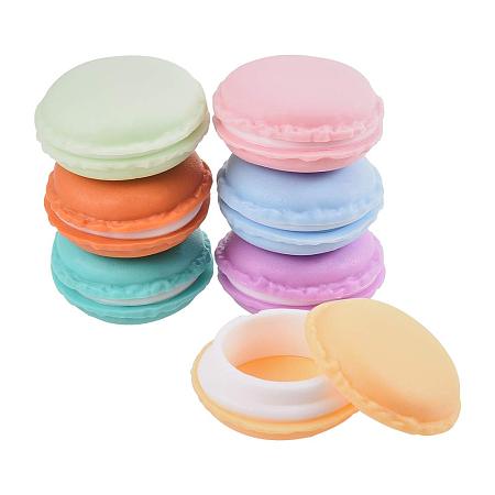 BENECREAT 14 Pack Mini Macaron Shaped Container Box Portable Travel Organizers Pill Case for Trinkets, Vitamins and Small Jewelry