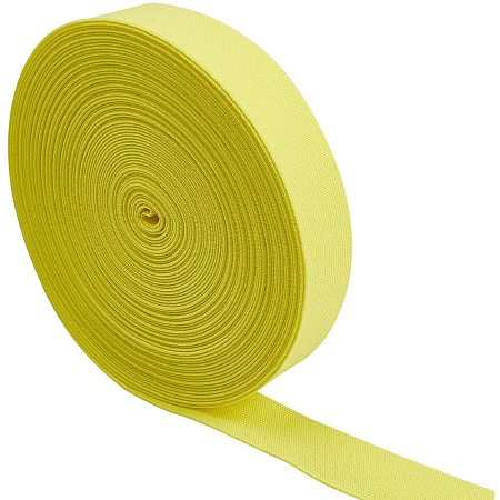 SUPERFINDINGS About 17.5 Yards Braided Elastic Bands Champagne Yellow Color Knit Elastic Spool Heavy Stretch High Elasticity Knit Elastic Bands 1.18 inch for Sewing and Crafting