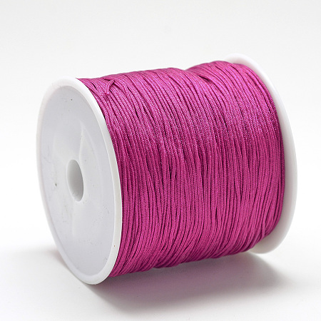 Honeyhandy Nylon Thread, Chinese Knotting Cord, Medium Violet Red, 0.4mm, about 174.98 Yards(160m)/Roll