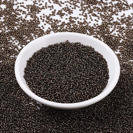 MIYUKI Round Rocailles Beads, Japanese Seed Beads, (RR29) Silverlined Root Beer, 11/0, 2x1.3mm, Hole: 0.8mm, about 1100pcs/bottle, 10g/bottle