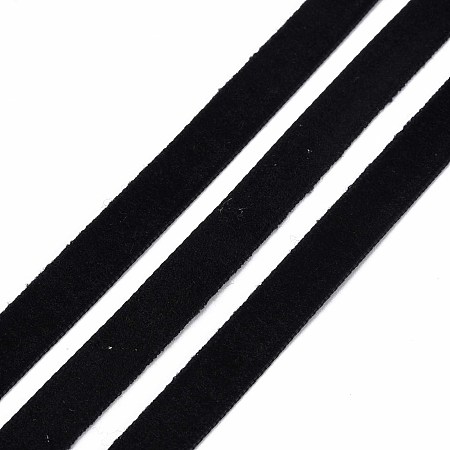 Honeyhandy Single Face Velvet Ribbon, Black, 3/8 inch(9.5~10mm), about 50yards/roll(45.72m/roll)