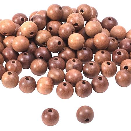 PandaHall Elite 100 pcs 10mm Natural Wood Spacer Beads Round Polished Ball Wooden Loose Beads for Bracelet Pendants Crafts DIY Jewelry Making, Hole 2mm