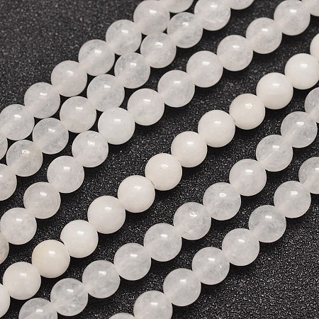 Honeyhandy Natural Malaysia Jade Bead Strands, Round, 6mm, Hole: 0.8mm, about 64pcs/strand, 15 inch
