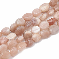 Arricraft Natural Sunstone Beads Strands, Oval, 8~15x8~10x4~10mm, Hole: 1mm, about 36~42pcs/strand, 15.7 inches