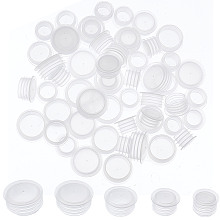 GORGECRAFT 100PCS 5 Sizes Plastic Salt and Pepper Shaker Stoppers 7/16 to 3/4 Inch Wine Bottle Stoppers Replacement Plug Bottle Shaker Caps Reusable Clear Round End Caps for Bottles Pipes Flower Pot