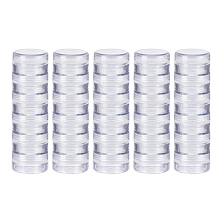 BENECREAT 5 Pack(6 Stacks/Pack) Round Plastic Stackable Containers Beads Storage Container Bead Caddy for Beads Crafts Findings - Count 30 Total