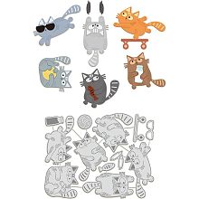 GLOBLELAND 1 Set 13 Pcs Manga Cat Metal Cutting Dies Manga Cat Cut Dies Metal Stencils Metal Die Cuts for Card Making Embossing Tool Stencil Scrapbooking DIY Craft Album Paper Card Decor