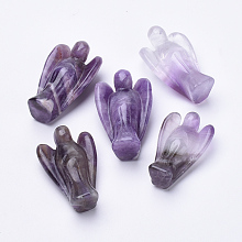 Honeyhandy Natural Amethyst Angel Decor Healing Stones, Energy Reiki Gifts for Women Men, 38~40x27~28x13~14mm