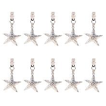 PandaHall Elite 10pcs Tibetan Alloy Starfish Tablecloth Weights Clips Table Cover Kit with Metal Clip Perfect for Heavy Outdoor Garden Party Picnic Tablecloths