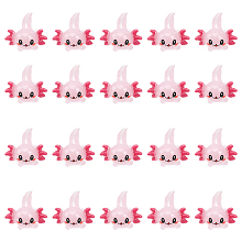 CHGCRAFT 20Pcs Mini Resin Axolotl Slime Charm Tiny Animal Figurine Opaque Resin Cabochons Marine Animal Charm Axolotl Charm for DIY Crafts Birthday Party, Pink