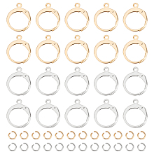 UNICRAFTALE 80Pcs 2 Colors Leverback Earring Hooks 304 Stainless Steel French Earring Hooks 14.5mm Round Lever Back Earring French Hook Ear Wire with 100Pcs Open Jump Rings for Earring Making