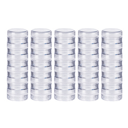 BENECREAT 5 Pack(6 Stacks/Pack) Round Plastic Stackable Containers Beads Storage Container Bead Caddy for Beads Crafts Findings - Count 30 Total