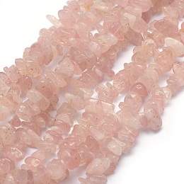 Honeyhandy Natural Madagascar Rose Quartz Beads Strands, Chip, 5~8mm, Hole: 1mm, about 33 inch(84cm)