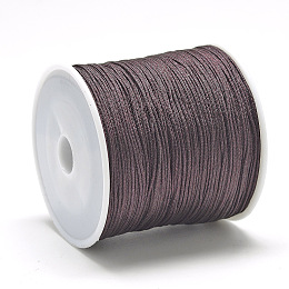 Honeyhandy Nylon Thread, Chinese Knotting Cord, Coconut Brown, 0.8mm, about 109.36 yards(100m)/roll