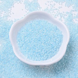 MIYUKI Delica Beads, Cylinder, Japanese Seed Beads, 11/0, (DB0239) Light Aqua Ceylon, 1.3x1.6mm, Hole: 0.8mm; about 2000pcs/10g