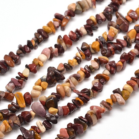 Honeyhandy Natural Mookaite Chip Bead Strands, 5~8x5~8mm, Hole: 1mm, about 31.5 inch