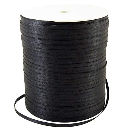 NBEADS 1 Roll of 3mm X 804M Satin Ribbon Double Side Ribbons(Black)