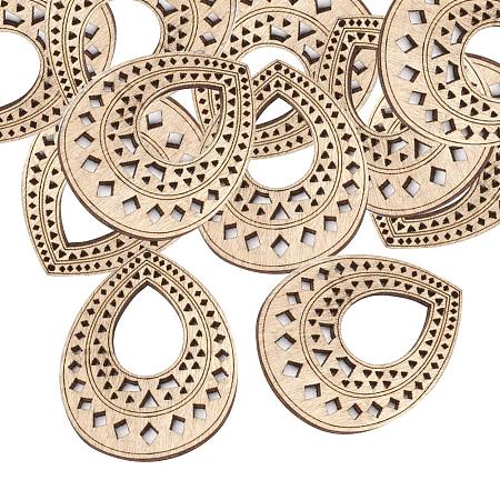 ARRICRAFT 200pcs Drop Shape Wood Pendant Beads Crafts for Earring Pendant Jewelry DIY Craft Making, Wheat
