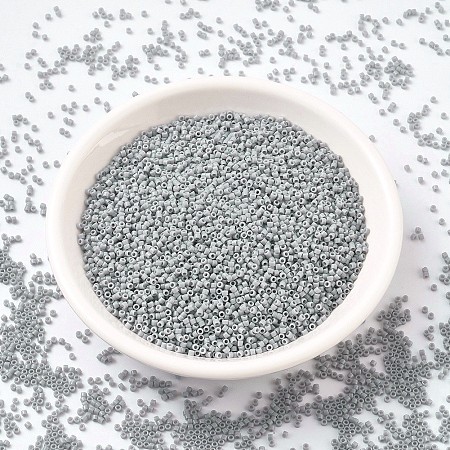 MIYUKI Delica Beads, Cylinder, Japanese Seed Beads, 11/0, (DB1139) Opaque Ghost Gray, 1.3x1.6mm, Hole: 0.8mm; about 2000pcs/10g