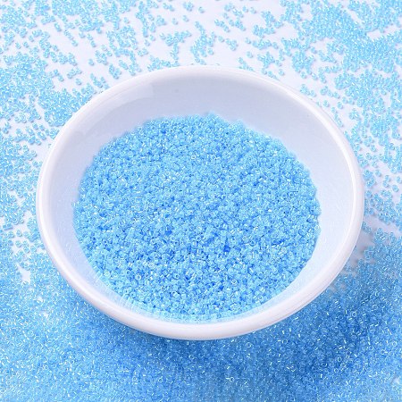 MIYUKI Delica Beads, Cylinder, Japanese Seed Beads, 11/0, (DB2039) Luminous Ocean Blue, 1.3x1.6mm, Hole: 0.8mm; about 2000pcs/10g