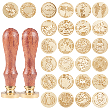 CRASPIRE DIY Scrapbook, Brass Wax Seal Stamp Head, Mixed Shapes, Golden