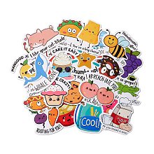 Honeyhandy Cartoon Paper Stickers Set, Adhesive Label Stickers, for Suitcase, Planner and Refigerator Decor, Mixed Color, 3.7x4.5x0.02cm, 50pcs/bag