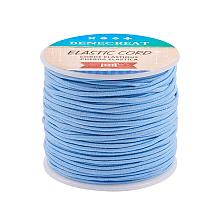 BENECREAT 2mm 55 Yards Elastic Cord Beading Stretch Thread Fabric Crafting Cord for Jewelry Craft Making (LightSkyBlue)