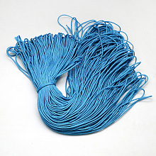 Honeyhandy Polyester & Spandex Cord Ropes, 16-Ply, Dodger Blue, 2mm, about 109.36 yards(100m)/bundle