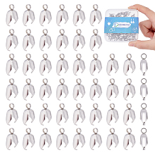 DICOSMETIC 100Pcs Pinch Bails Pendant Pinch Clip Bail Clasp Dangle Bead Pendant Finish Necklace Clasps Snap on Clasp Hooks Buckles Charm Connection for DIY Jewelry Making, Hole: 2.3mm