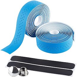 EVA Non-slip Band, Plastic Plug, Bicycle Accessories, Light Sky Blue, 30.5mm, 2rolls/set