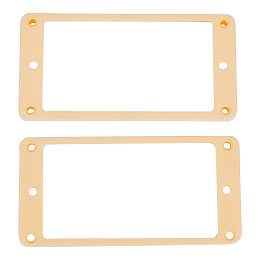 Gorgecraft 2Pcs 2 Style ABS Platic Flat Humbucker Cover, Guitar Pickup Frame Mounting Ring, for Musical Instrument Accessories, Rectangle, Mixed Color, 90x45x4.5~7.5mm, Hole: 2.7~3.3mm, Inner Diameter: 70x39~40mm, 1pc/style