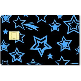 CREATCABIN Stars Card Skin Sticker Credit Card Skin Cover Card Stickers Personalize Removable Debit Card Protecting Vinyl Sticker No Bubble Slim Waterproof Anti-Wrinkling for Card Decor 7.3x5.4Inch