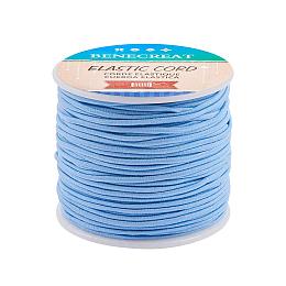 BENECREAT 2mm 55 Yards Elastic Cord Beading Stretch Thread Fabric Crafting Cord for Jewelry Craft Making (LightSkyBlue)