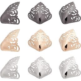 GORGECRAFT 3 Colors 6PCS Metal Shoes Pointed Protector Hollow Flower High Heels Toe Cap Elegant High Heels Tip Cover Durable Shoes Tips Cap for Shoes Protection Repair Decoration