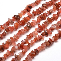 Honeyhandy Natural South Red Agate Chip Bead Strands, 5~8x5~8mm, Hole: 1mm, about 31.5 inch