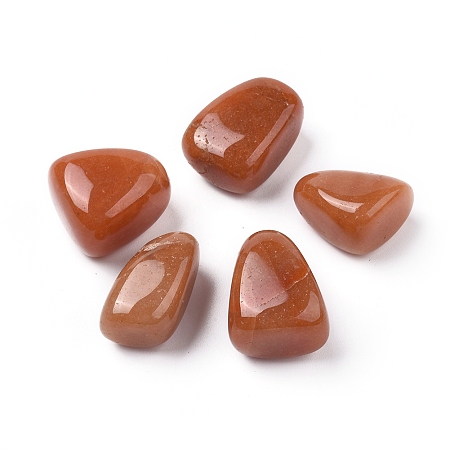 ARRICRAFT Natural Red Aventurine Beads, Tumbled Stone, No Hole/Undrilled, Nuggets, 20~35x13~23x8~22mm