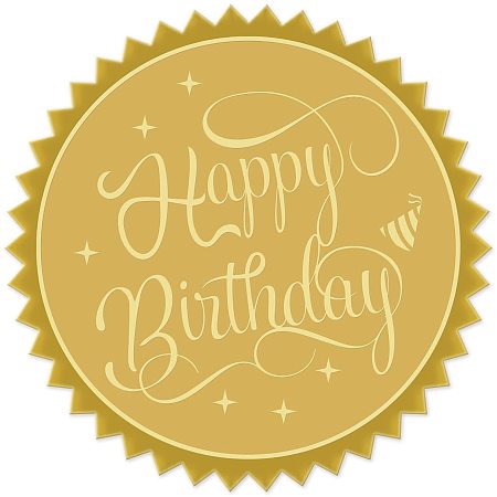 CRASPIRE Gold Foil Certificate Seals Happy Birthday 2