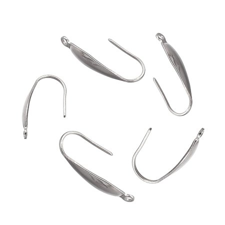 ARRICRAFT 20pcs 304 Stainless Steel Teardrop Earring Hooks Findings 20x4.5x1mm