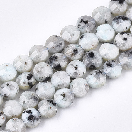 Natural Larimar Beads Strands, Faceted, Flat Round, 6~6.5x4~5mm, Hole: 1mm; about 61~67pcs/strand, 14.9 inches~15.1 inches
