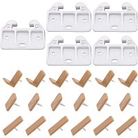 GORGECRAFT 1 Box 23Pcs Plastic Drawer Slides Track-in Drawer Guides L Rectangle Shape Drawer Glides Replacement Furniture Parts Screws for Repairing Hutches Systems Home Office Supplies