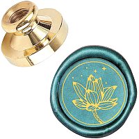CRASPIRE Lotus Stars Wax Seal Stamp Head Replacement Sealing Stamp Heads Only Removable Sealing Brass Stamp Head for Decorating Wedding Letters Invitations Envelopes Gift Packing