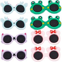 SUNNYCLUE 1 Box 40Pcs 4 Style Mini Sunglasses Crafts Sunglasses Charms Summer Ocean Beach Resin Colorful Flatback Buttons Small Sunglasses for Crafting Embellishments Scrapbooking Cellphone Case DIY