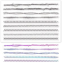 GLOBLELAND Sewing Threads Silicone Clear Stamps Lines Transparent Stamp for Christmas Birthday Thanksgiving Cards Making DIY Scrapbooking Photo Album Decoration Paper Craft