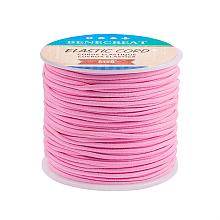 BENECREAT 2mm 55 Yards Elastic Cord Beading Stretch Thread Fabric Crafting Cord for Jewelry Craft Making (PearlPink)