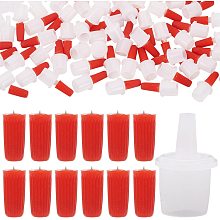 BENECREAT 80 Pcs Eyelash Glue Bottle Replacement Tip Caps, Eyelash Glue Bottle Nozzle Caps with 80Pcs Mouth Tips Home Eyelash Extensions Tools for Plastic Squeeze Bottles