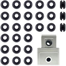 SUPERFINDINGS About 250pcs Silicone Protective Wire Washer Black Wire Cable Hole Protection Ring Rubber Grommet Gasket for Protects Wire Cable, Hole: 5mm