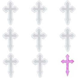 Arricraft 10 Pcs Cross Silicone Resin Molds, Epoxy Resin Molds Crucifix Casting Mold for Necklace Pendant Jewelry DIY Craft