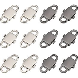 BENECREAT 12Pcs Alloy Adjustable Clasps Zipper Clip, Theft Detterent Luggage Hardware Accessories, Zipper Pull Replacement for Suitcases Luggage Backpacks, 2 Colors