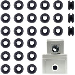 SUPERFINDINGS About 250pcs Silicone Protective Wire Washer Black Wire Cable Hole Protection Ring Rubber Grommet Gasket for Protects Wire Cable, Hole: 5mm