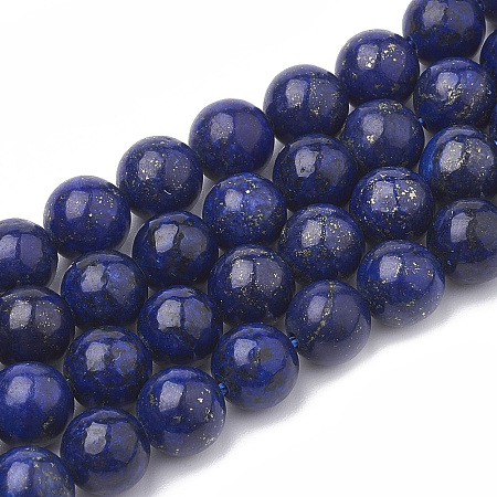 Arricraft Natural Lapis Lazuli Beads Strands, Round, 8mm, Hole: 1.5mm, about 50pcs/strand, 14.96 inches